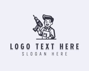 Handyman - Repair Drill Handyman logo design