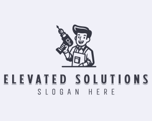 Repair Drill Handyman logo design