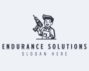 Repair Drill Handyman logo design