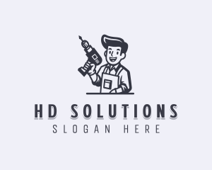 Repair Drill Handyman logo design