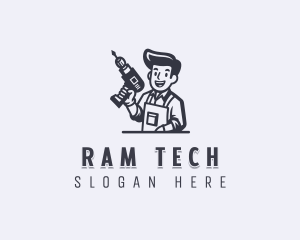 Repair Drill Handyman logo design