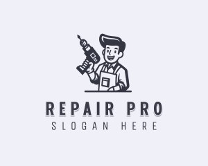 Repair Drill Handyman logo design