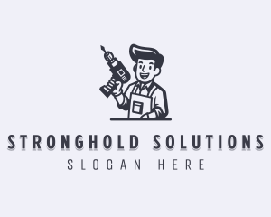 Repair Drill Handyman logo design