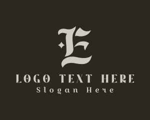 Letter Ba - Tattoo Studio Letter E logo design