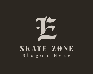Skate - Tattoo Studio Letter E logo design