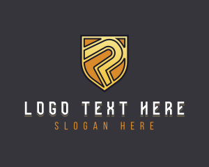 Branding - Professional Security Shield  Letter P logo design