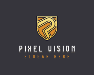 Professional Security Shield  Letter P logo design