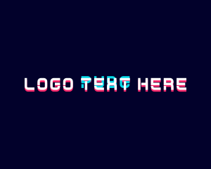 Glitch Gaming Wordmark Logo