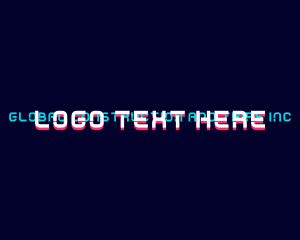 Neon - Glitch Gaming Wordmark logo design