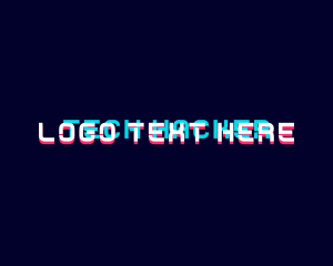 Hacking - Glitch Gaming Wordmark logo design