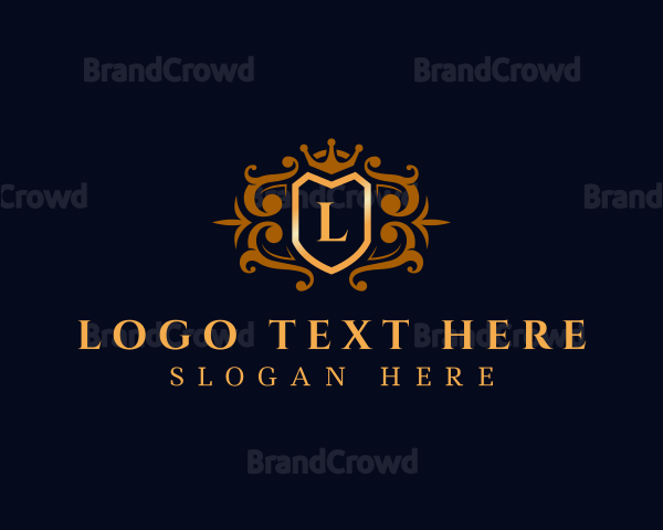 Premium Crown Shield Royalty Logo
