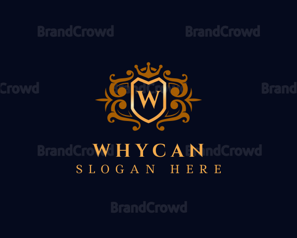 Premium Crown Shield Royalty Logo