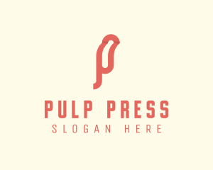 Publishing Ribbon Letter P logo design