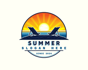 Sunset Beach Resort logo design