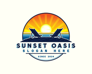 Sunset Beach Resort logo design