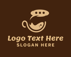 Conversation - Hot Coffee Talk logo design