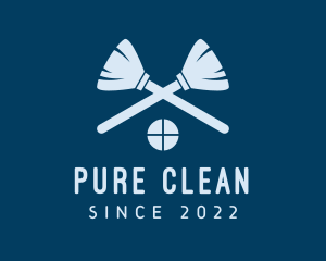 House Broom Cleaning logo design