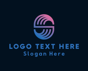 Vlogger - Arch Waves Letter S logo design