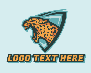 Intramurals - Roaring Leopard Shield Mascot logo design