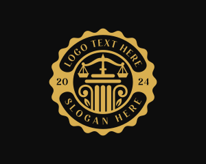 Column - Attorney Law Judiciary logo design