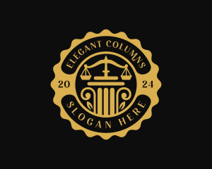 Attorney Law Judiciary logo design