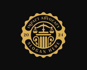 Attorney Law Judiciary logo design