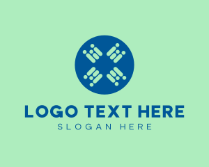 Humanitarian - People Social Letter X logo design