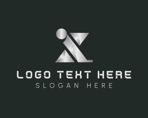 Network - 3D Tech Letter X logo design