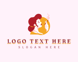 Profile - Beautiful Cigarette Lady logo design