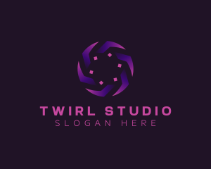 Twirl - Spiral Motion Tech logo design