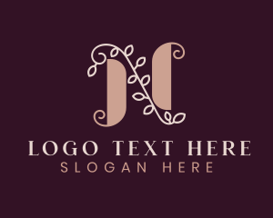 Hotel - Wedding Floral Letter N logo design