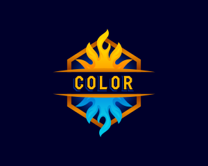 Heat Cool Flame Logo