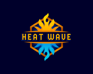 Heat - Heat Cool Flame logo design