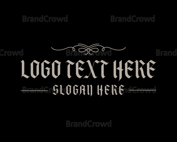 Gothic Calligraphy Wordmark Logo