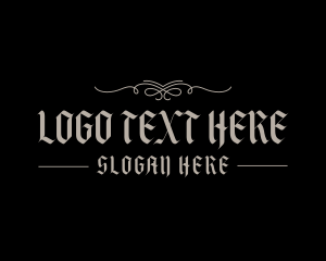 Band - Gothic Calligraphy Wordmark logo design