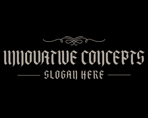 Gothic Calligraphy Wordmark logo design