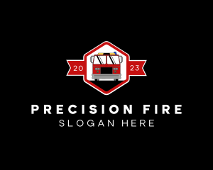 Fire Truck Transportation logo design