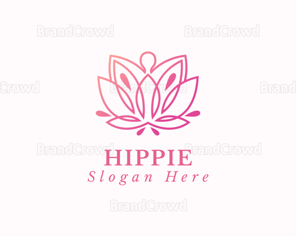 Yoga Lotus Wellness Logo