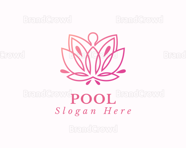 Yoga Lotus Wellness Logo