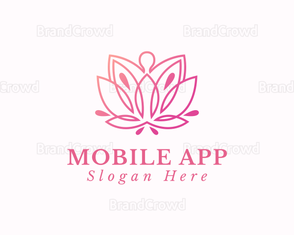 Yoga Lotus Wellness Logo