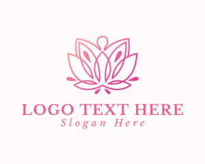 Yoga Lotus Wellness Logo