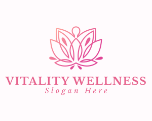 Yoga Lotus Wellness logo design