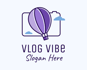 Vlogging - Hot Air Balloon Photography logo design