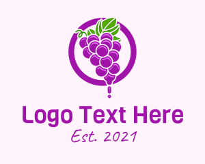 Fresh Drink - Grape Flavored Juice logo design