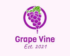 Grapes - Grape Flavored Juice logo design