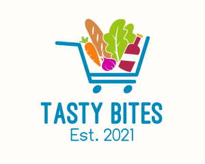 Delicatessen - Grocery Food Cart logo design