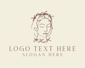 Organic - Floral Beauty Woman logo design