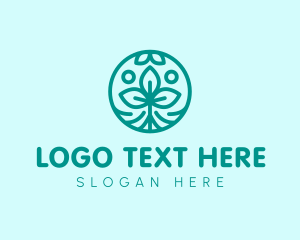 Simple - Leaf Organic Circle logo design