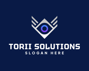 Diamond Eye Wing logo design