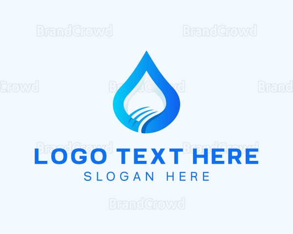 Gradient Aqua Droplet Logo